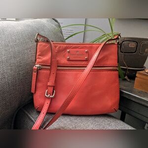 Kate Spade Tenley Flicker Neon Orange Crossbody Bag